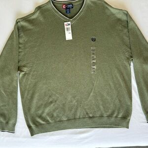 Chaps‎ Men's Olive V-Neck Sweater